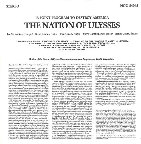 Nation Of Ulysses* : 13-Point Program To Destroy America (LP, Album)