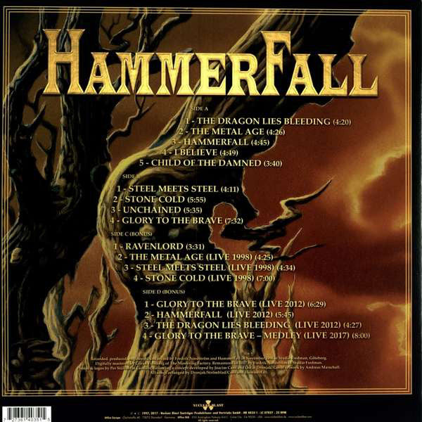 HammerFall : Glory To The Brave (LP, Album, RE, RM + LP + 20-)
