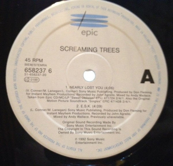 Screaming Trees : Nearly Lost You (12", Single)
