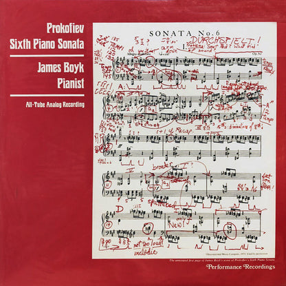 James Boyk, Sergei Prokofiev : Sixth Piano Sonata (LP, Album)