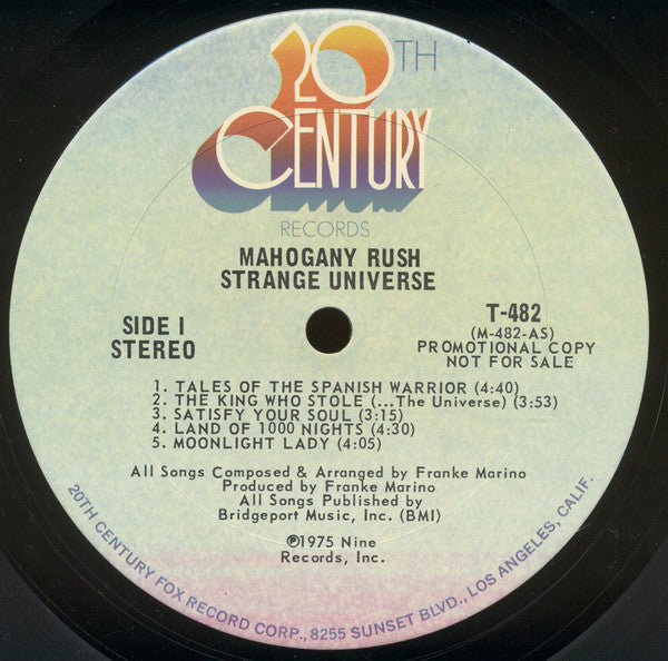 Mahogany Rush : Strange Universe (LP, Album, Promo, San)