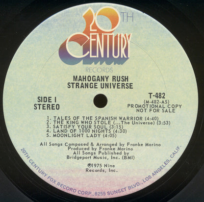 Mahogany Rush : Strange Universe (LP, Album, Promo, San)