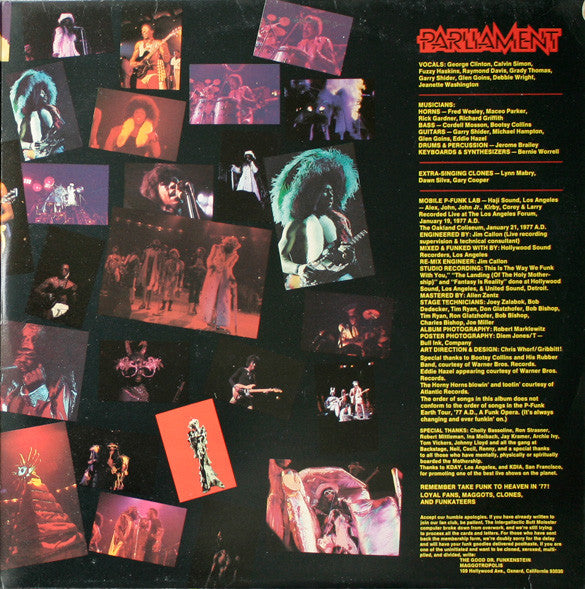 Parliament : Parliament Live - P.Funk Earth Tour (2xLP, Album)