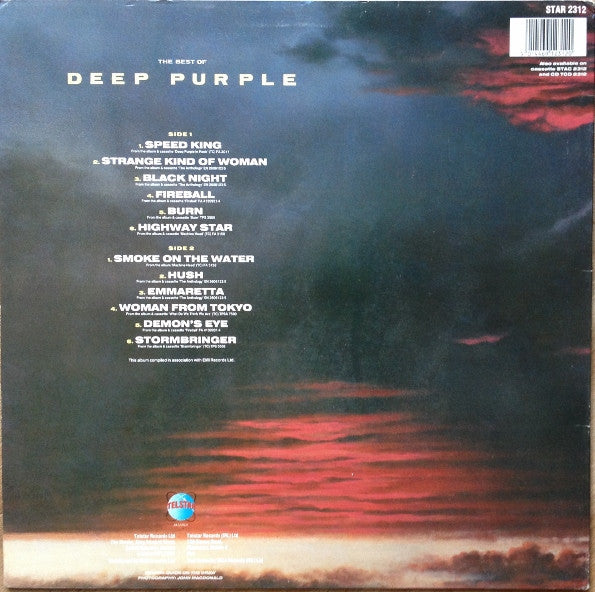Deep Purple : The Best Of Deep Purple (LP, Album, Comp)