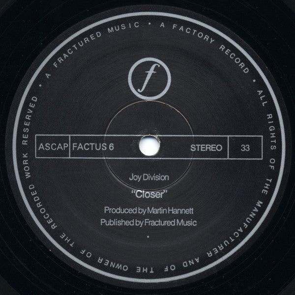 Joy Division : Closer (LP, Album, RP)