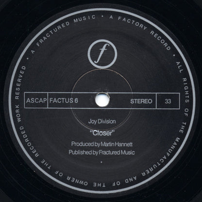 Joy Division : Closer (LP, Album, RP)