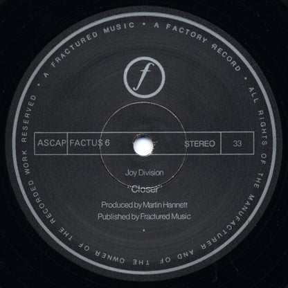 Joy Division : Closer (LP, Album, RP)
