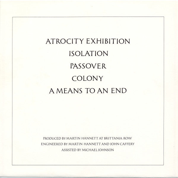 Joy Division : Closer (LP, Album, RP)
