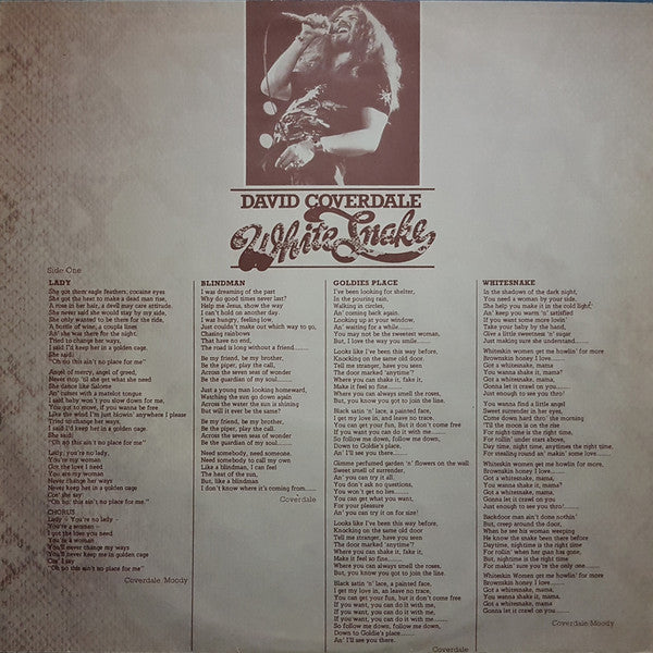 David Coverdale : Whitesnake (LP, Album, MPP)