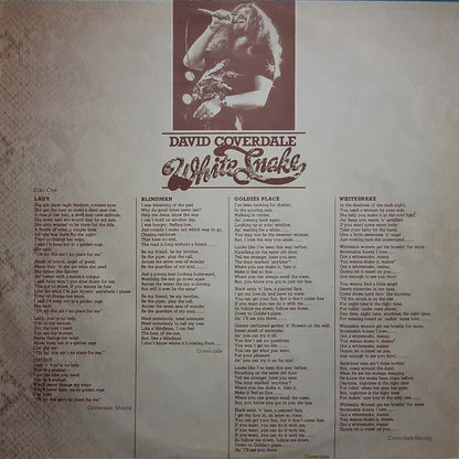 David Coverdale : Whitesnake (LP, Album, MPP)