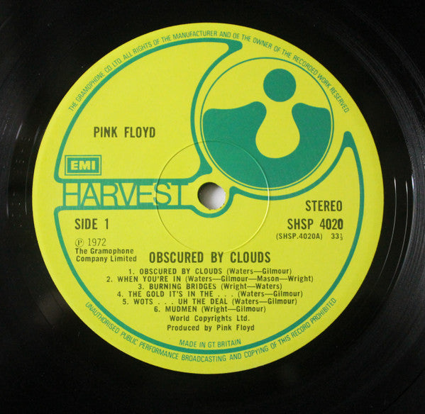 Pink Floyd : Obscured By Clouds (LP, Album)