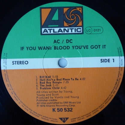 AC/DC : If You Want Blood You've Got It (LP, Album, RE)