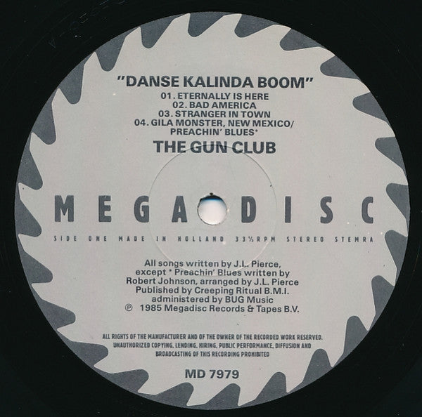 The Gun Club : Danse Kalinda Boom - Live In Pandora's Box (LP, Album)