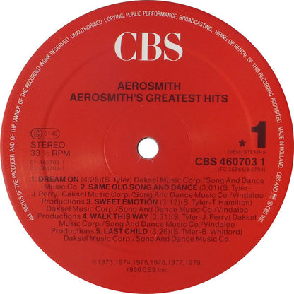 Aerosmith : Aerosmith's Greatest Hits (LP, Comp, RE)