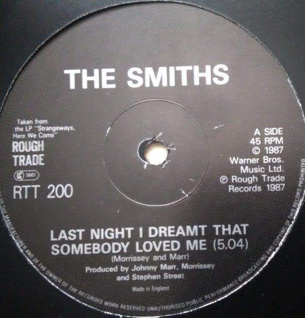 The Smiths : Last Night I Dreamt That Somebody Loved Me (12", Single, Pla)