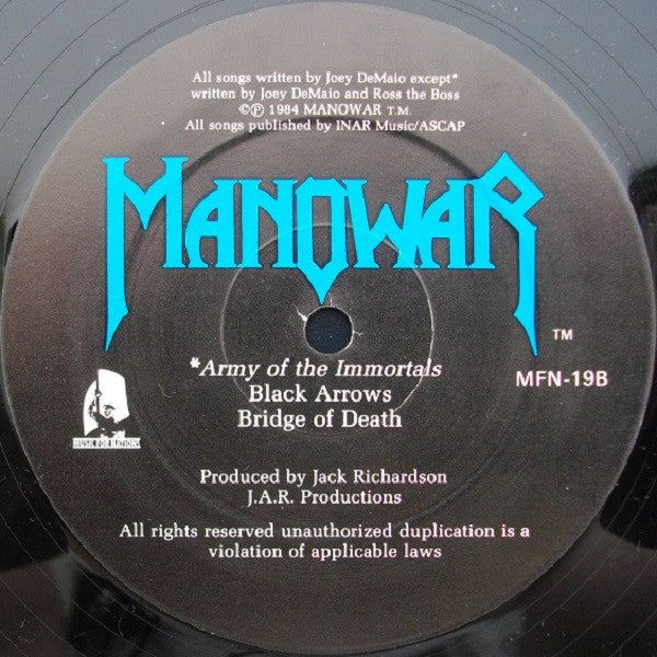 Manowar : Hail To England (LP, Album, Eur)