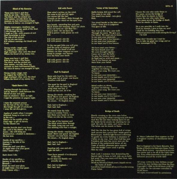 Manowar : Hail To England (LP, Album, Eur)