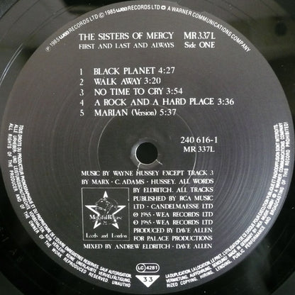 The Sisters Of Mercy : First And Last And Always (LP, Album, RE)