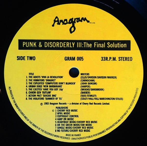 Various : Punk And Disorderly III - The Final Solution (LP, Comp)