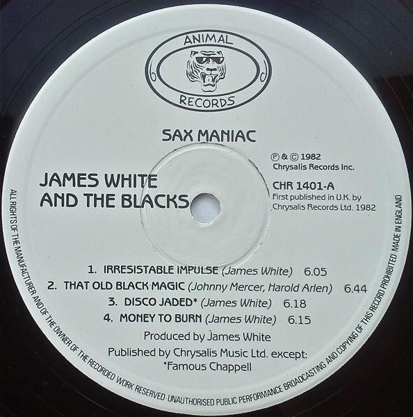 James White & The Blacks : Sax Maniac (LP, Album)
