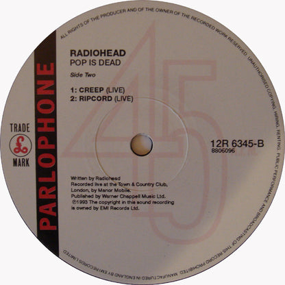 Radiohead : Pop Is Dead (12", Single)