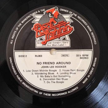 John Lee Hooker : No Friend Around (LP, Comp, Mono, RE, bla)