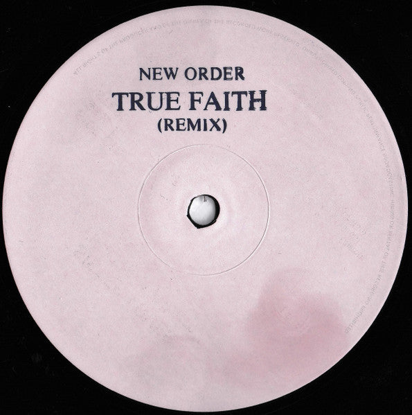 New Order : True Faith (Remix) (12", Single, Promo, W/Lbl)