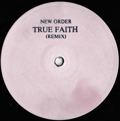 New Order : True Faith (Remix) (12", Single, Promo, W/Lbl)