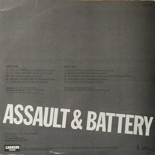 Rose Tattoo : Assault & Battery (LP, Album)