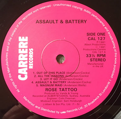 Rose Tattoo : Assault & Battery (LP, Album)