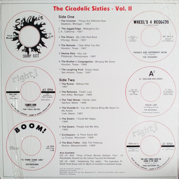 Various : Cicadelic Sixties Vol. II, Out Of Order (LP, Comp)