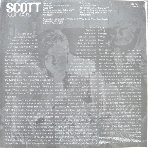 Scott Walker : Scott (LP, Album)