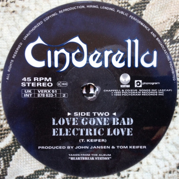 Cinderella (3) : Shelter Me (12", Ltd, Pic, Pos)