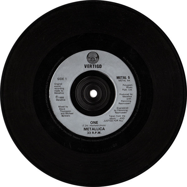 Metallica : One (7", Single, Inj)