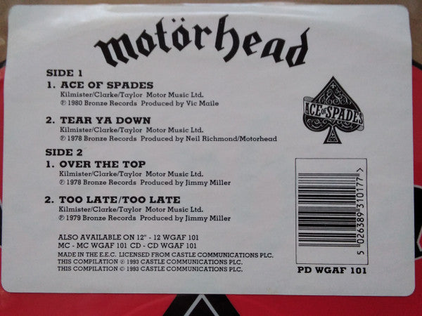 Motörhead : Ace Of Spades (12", MiniAlbum, Pic, RE)
