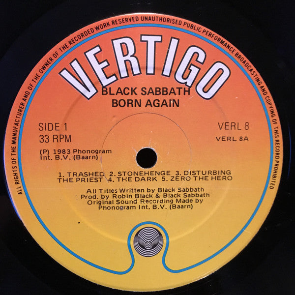 Black Sabbath : Born Again (LP, Album, Sun)