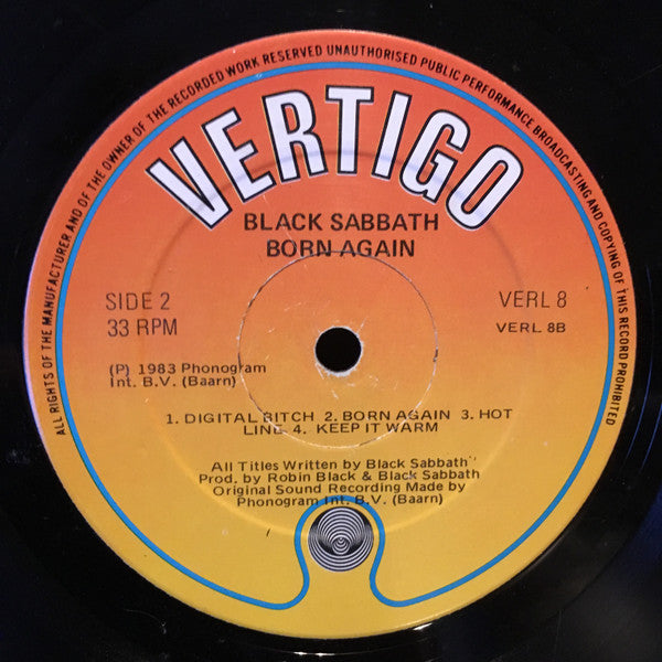 Black Sabbath : Born Again (LP, Album, Sun)