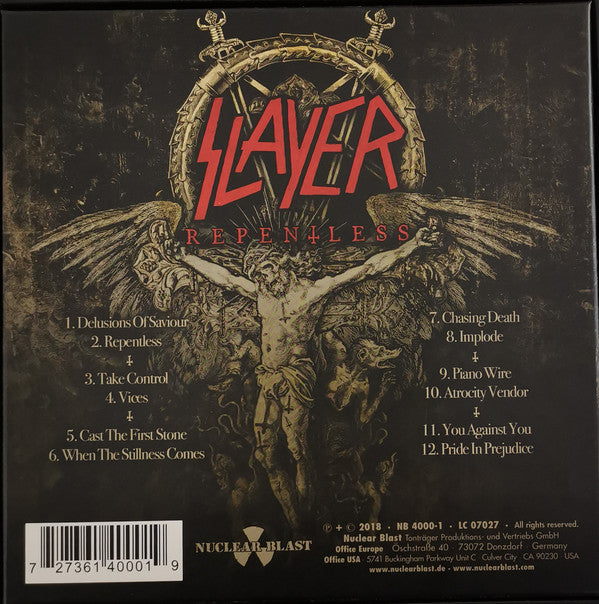 Slayer : Repentless (6x6½", Album, Red + Box, Ltd, Num, RE)