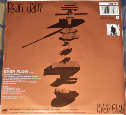 Pearl Jam : Even Flow (7", Single, Com)