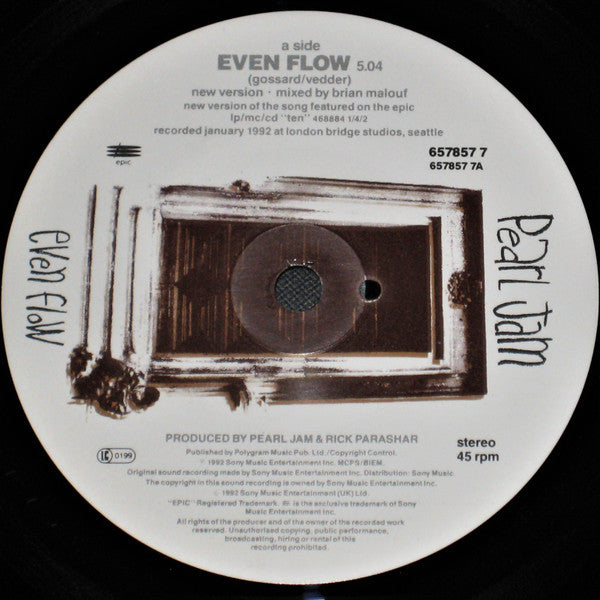 Pearl Jam : Even Flow (7", Single, Com)