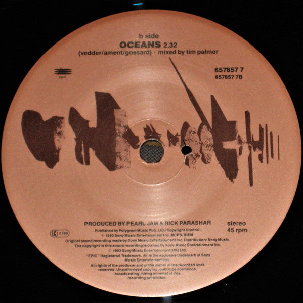 Pearl Jam : Even Flow (7", Single, Com)