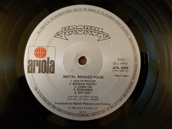 Krokus : Metal Rendez-vous (LP, Album, RE, RP, PRT)