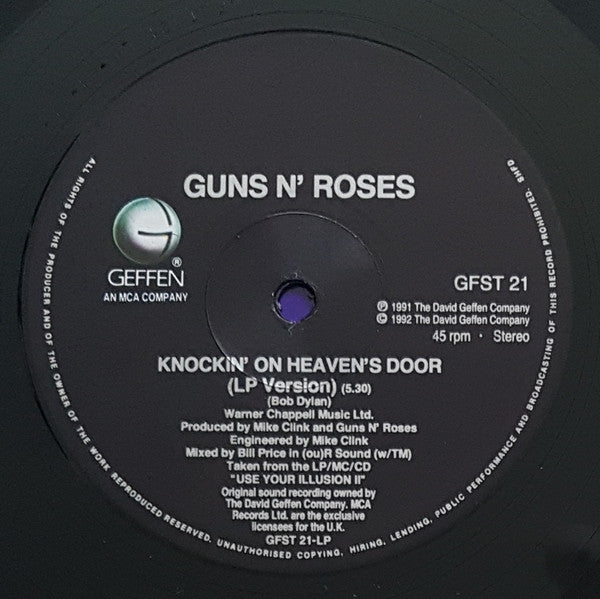 Guns N' Roses : Knockin' On Heaven's Door (12", Maxi)