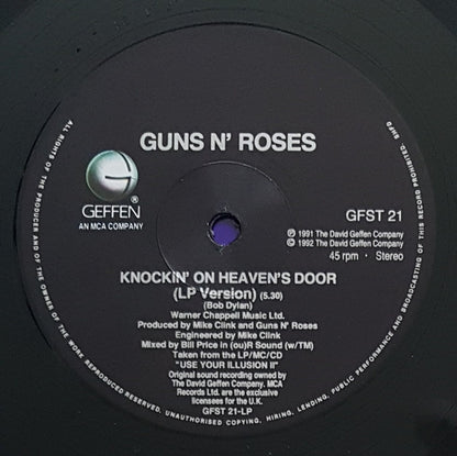 Guns N' Roses : Knockin' On Heaven's Door (12", Maxi)