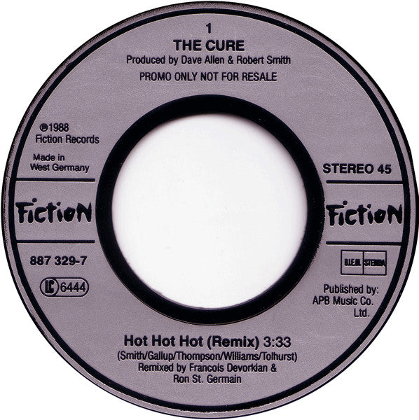 The Cure : Hot Hot Hot !!! (7", Single, Promo)
