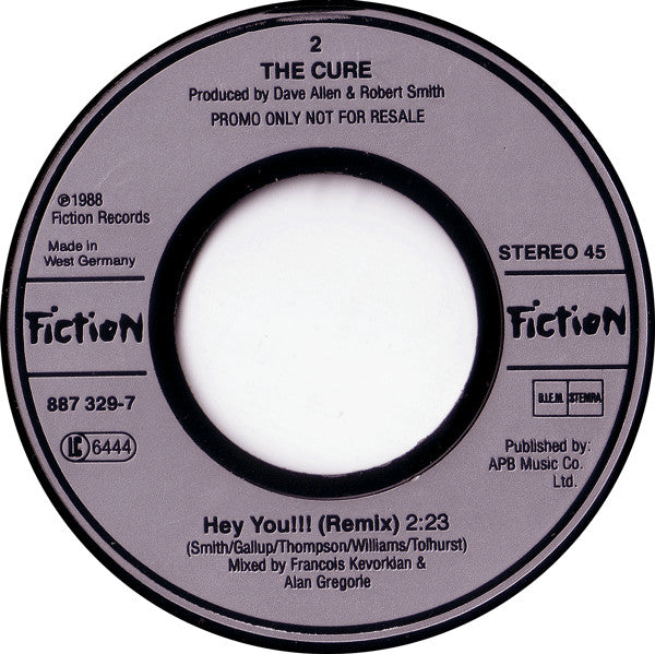 The Cure : Hot Hot Hot !!! (7", Single, Promo)