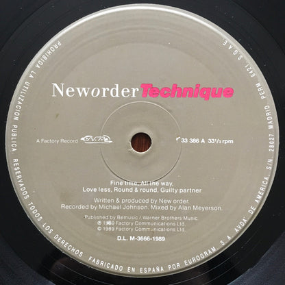Neworder* : Technique (LP, Album)