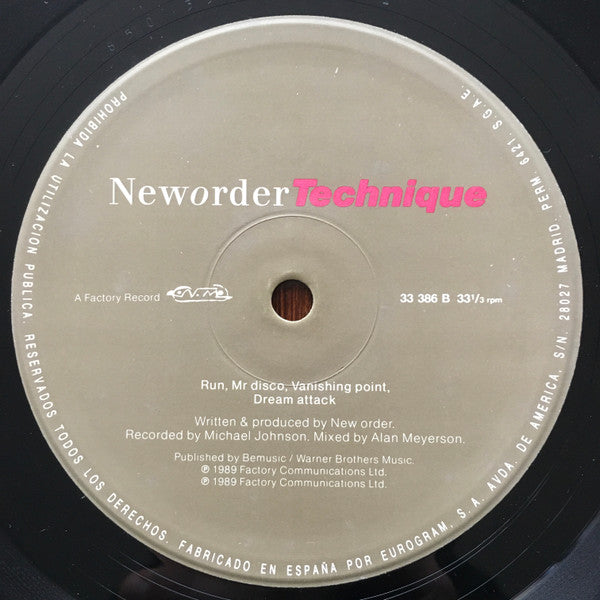 Neworder* : Technique (LP, Album)