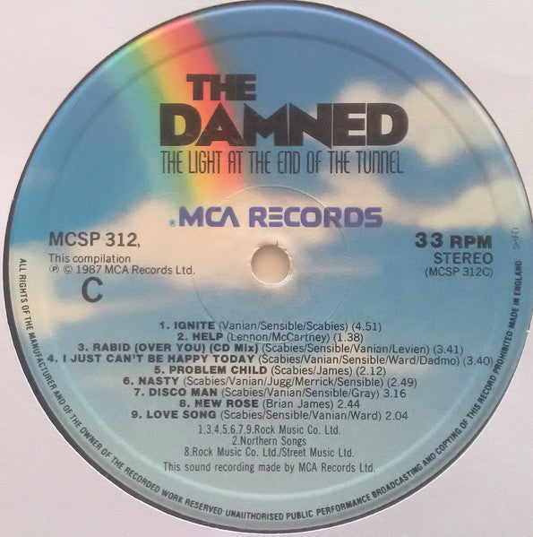 The Damned : The Light At The End Of The Tunnel (2xLP, Comp, Num)