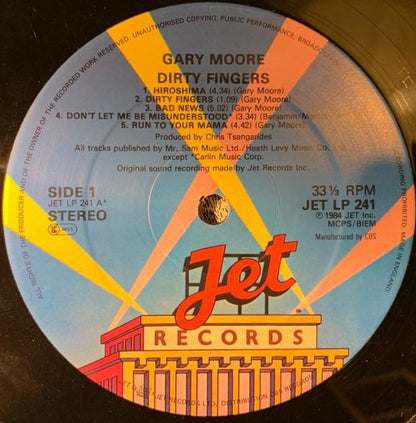 Gary Moore : Dirty Fingers (LP, Album)